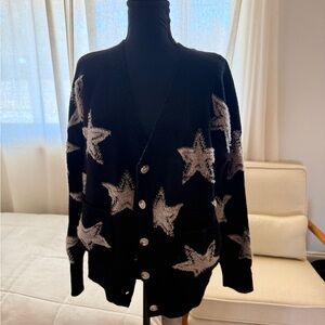Talulah black stars cardigan- NWOT